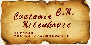 Cvetomir Milenković vizit kartica